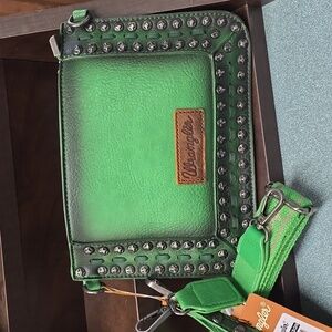 Green Montana West Wrangler Cross Body Clutch Small Purse New Women's Handbag